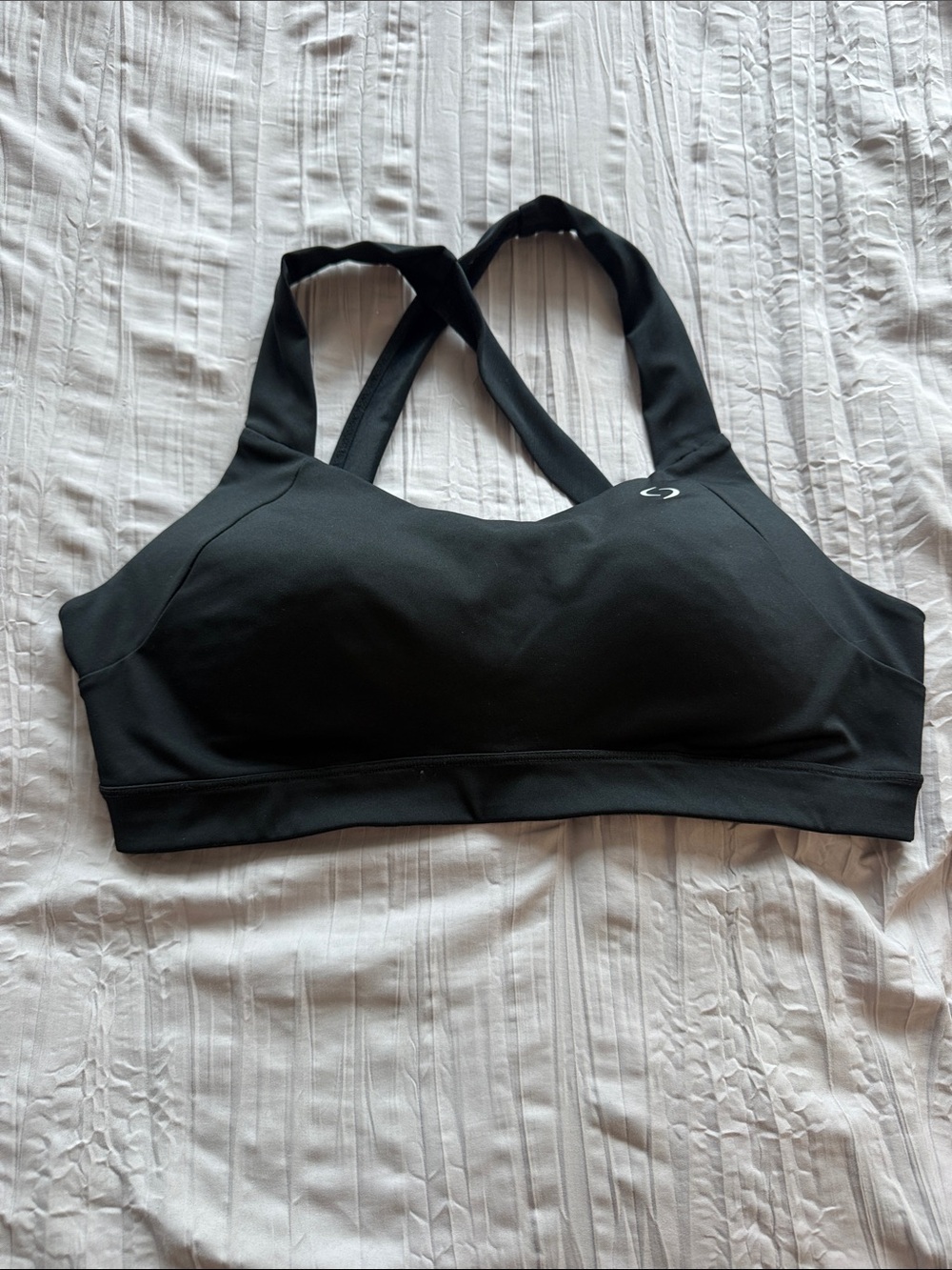Moving Comfort Black Cross-Back High-Support Sports Bra